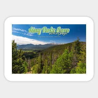 Many Parks Curve Overlook in Rocky Mountain National Park Sticker